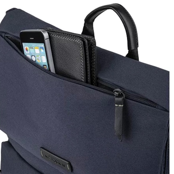 Bugatti Reborn Navy Blue Lightweight Multi-Pocket Lined Book Bag Backpack - Picture 12 of 16